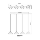 Lustre LED 50W kassi en métal noir Lumière avec 4 intensités Dakar , Sénégal