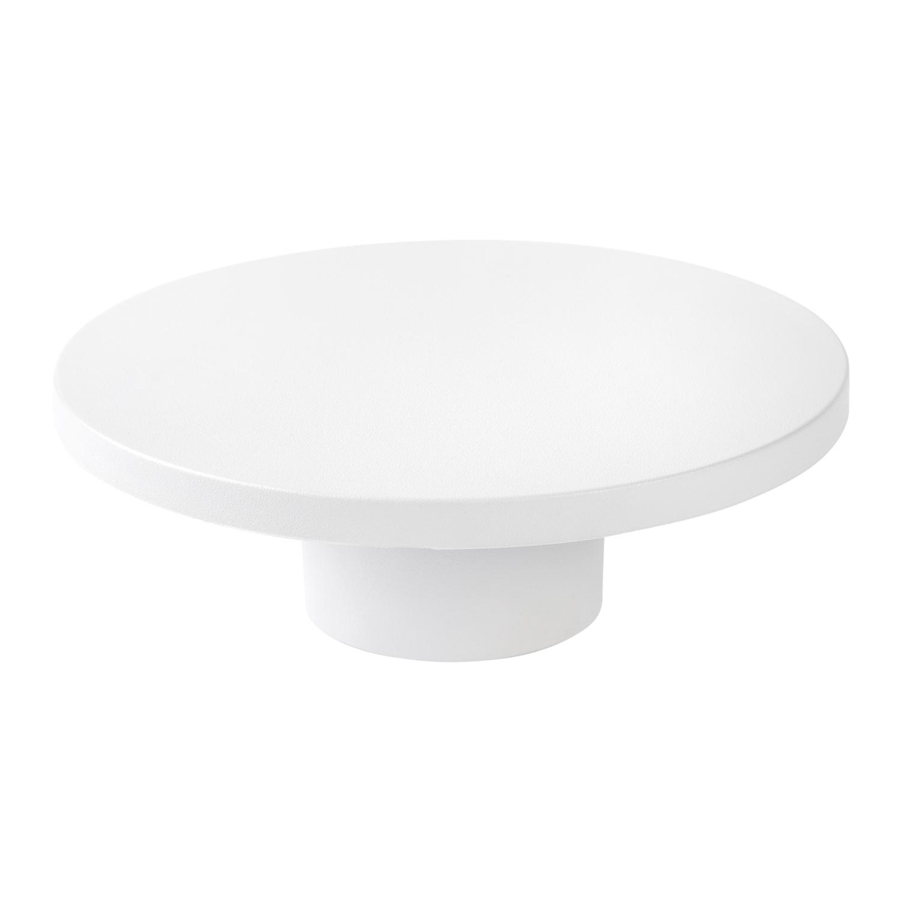 Applique murale LED 12W rond en plastique blanc étanche IP65 Lumière Jaune