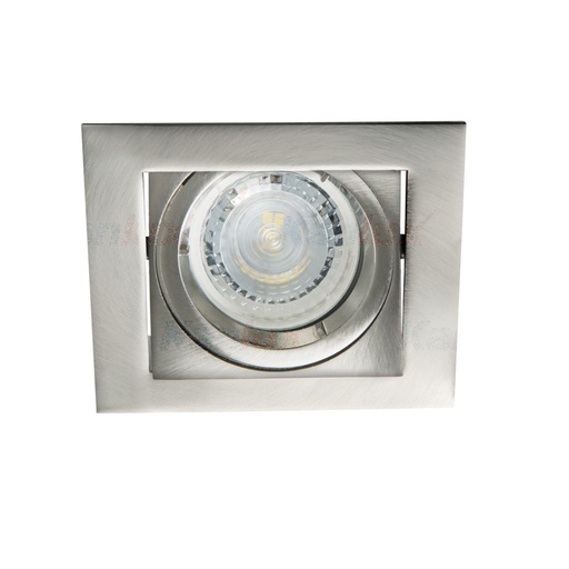 Spot encastré Alren Gx5,3/GU10 carré en aluminium chrome mat