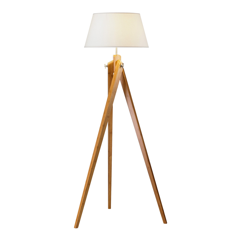 LINARIA - Lampadaire trepied en bambou naturel H150
