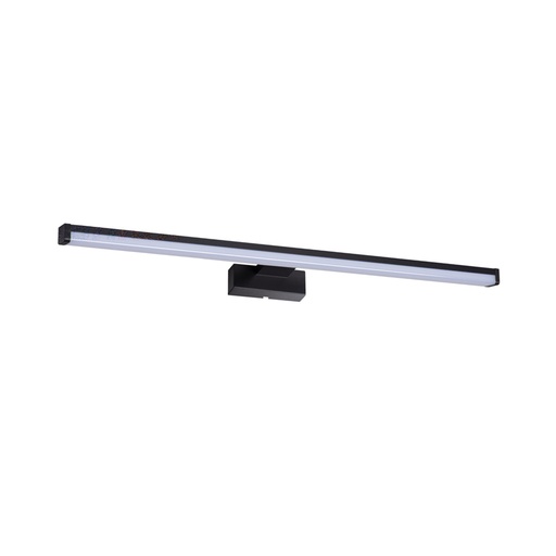 Applique murale Led Asten SDB noir 12W Lumière Blanche Naturelle étanche