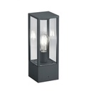 Borne de jardin Garonne en fonte d'aluminium anthracite, verre transparent étanche