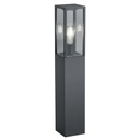Borne de jardin Garonne en fonte d'aluminium anthracite, verre transparent étanche