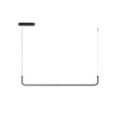 Suspension Stromae LED 17W en aluminium noir lumière jaune