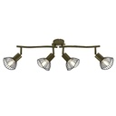 Spot/plafonnier Matthys 4 lampes en métal laiton et noir