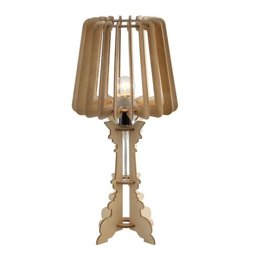 Lampe à poser Suroit en bois naturel