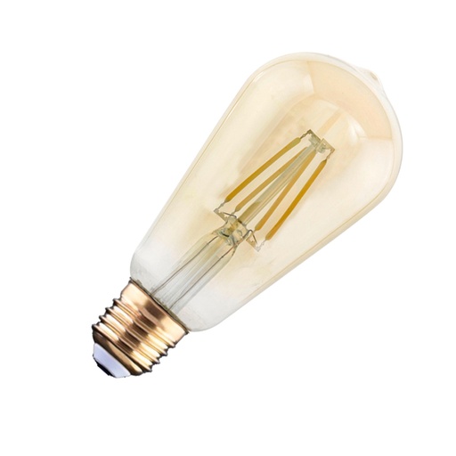 Ampoule LED Filament ST64 E27 4W Lumière jaune 360°