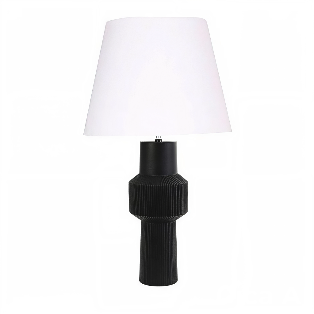 Lampe à poser Briska en métal noir mat