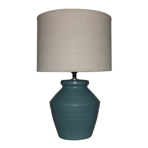 CYANITE - Lampe à poser en porcelaine bleu vert