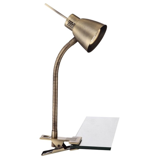 Lampe à pince Nuova en métal nickel mat