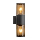 [EVDM201] JEFF - Applique extérieur 2 lampes en fonte aluminium noir étanche IP54