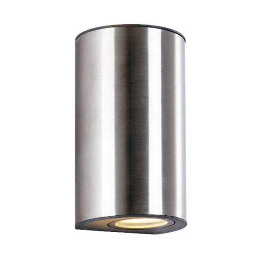 Applique extérieure 2 lampes Timothie en acier inoxydable étanche IP54