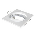 Spot encastré GU10 Ajustable Carrée Blanc 8x8