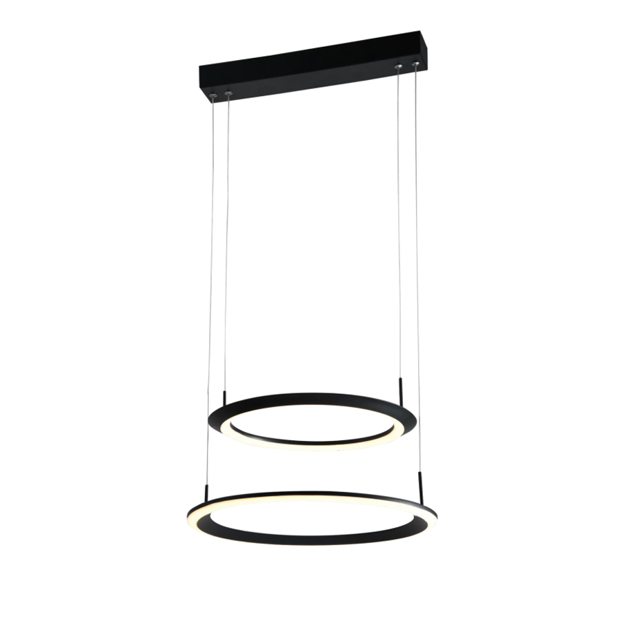Lustre banaya LED 36W noir sablé dimmable