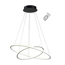 Lustre / Suspension quito LED 57W noir dimmable avec télécommande