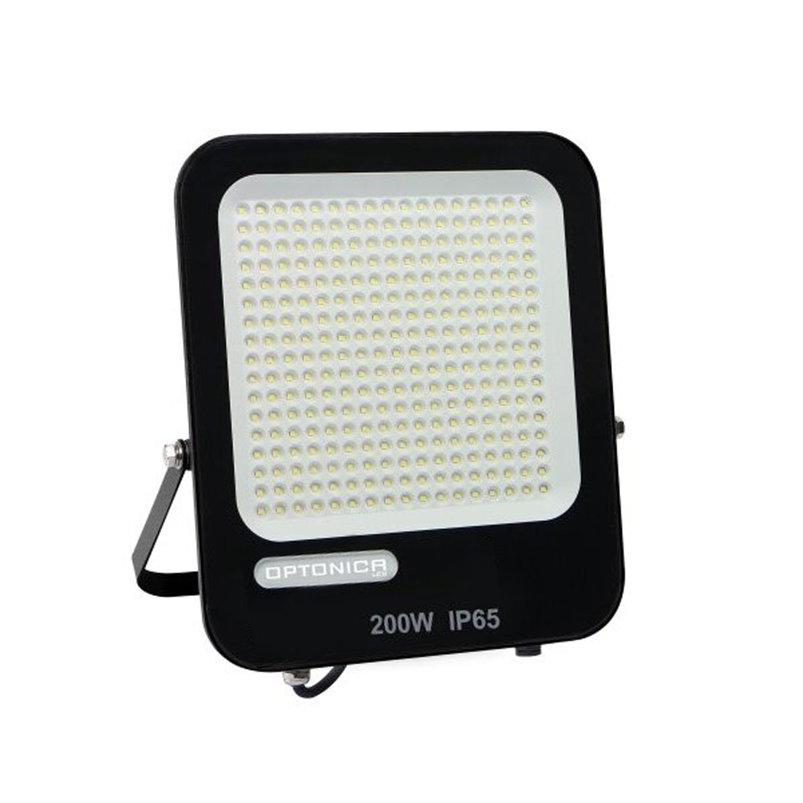 Projecteur led 200W SMD Noir Lumière Blanche Froide étanche IP65