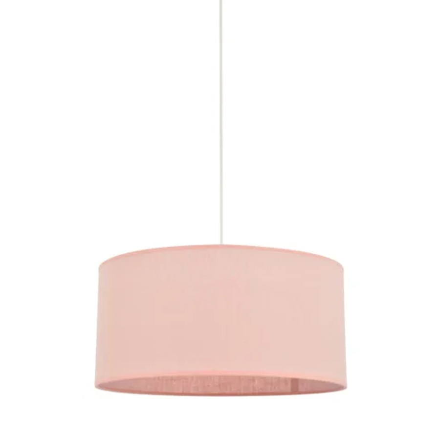 Suspension Pristina cylindre en coton blush