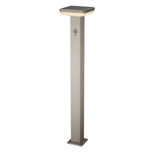Borne solaire LED 4.4W brossé avec détecteur de mouvement Lumière Jaune étanche