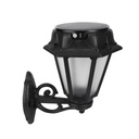 Applique murale led Rosetta Bisso solaire noir avec capteur de mouvement étanche IP55
