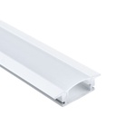 Profil pour ruban LED encastré en aluminium blanc 2m