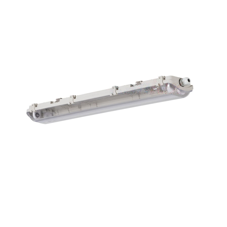 Réglette étanche IP65 pour tube LED T8 G13 60cm gris