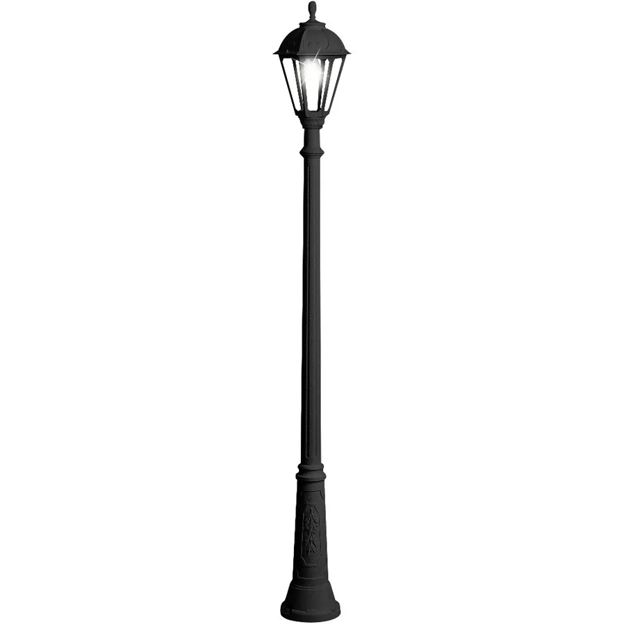 Lampadaire Salem-Ricu en résine noir étanche IP55