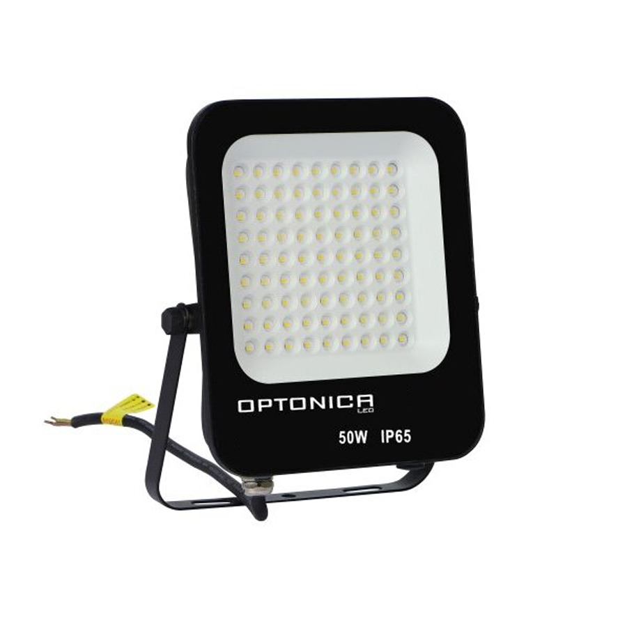 Projecteur LED 50W SMD Noir Lumière Jaune étanche IP65