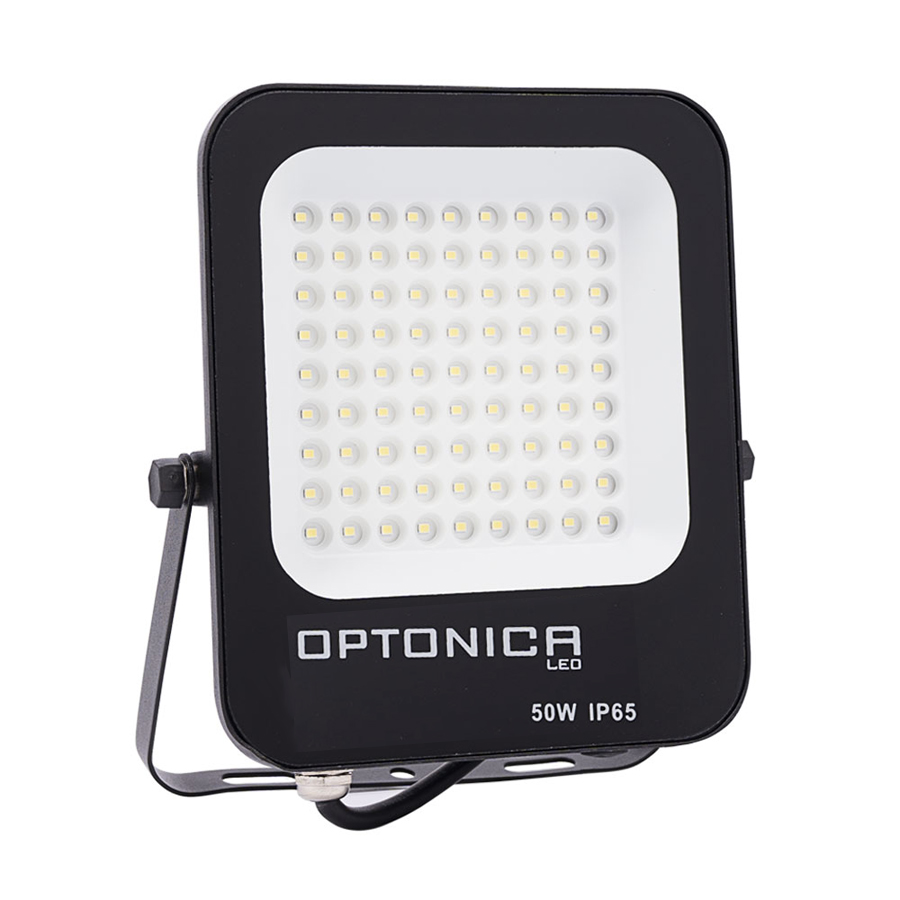 Projecteur led 50W SMD Noir Lumière Blanche Froide étanche IP65