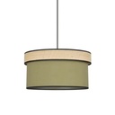 [COR654472] AMMAN - Suspension cylindre en coton et raphia kaki Ø38
