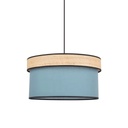 [COR653612] AMMAN - Suspension cylindre en coton et raphia pétrole Ø38