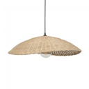 Suspension Calanques réflecteur en rotin naturel tressé à la main