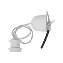 Câble électrique avec support de lampe pour ampoules E27 blanc