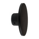 Applique murale led 12W rond en plastique noir étanche , Lumière Jaune