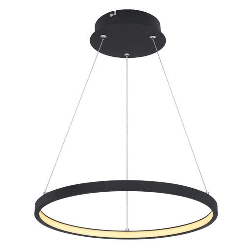 Suspension ralph LED 19W en métal noir Lumière jaune