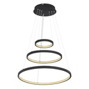 Lustre LED 57W ralph en métal noir Lumière Jaune