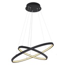 Lustre ralph LED 42W en métal noir Lumière Jaune