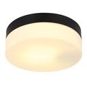 Plafonnier Vranos en aluminium noir étanche IP44