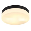 Plafonnier Vranos 2lampes  en aluminium noir étanche