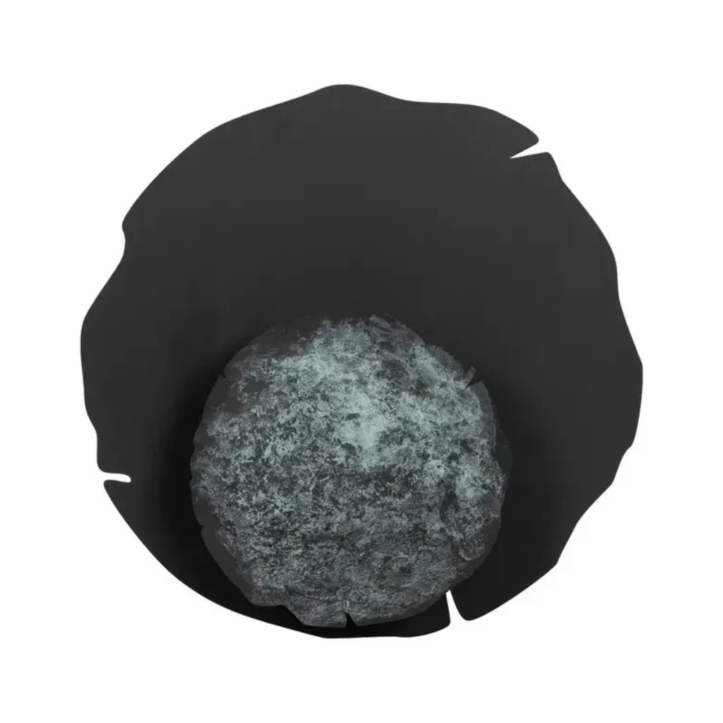 Applique murale Aura en métal noir motif diamond beach