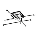 Plafonnier LED 21W Simo en métal noir lumière jaune