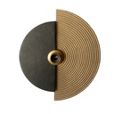 Applique murale Minima en métal brossé antique or et aluminium noir