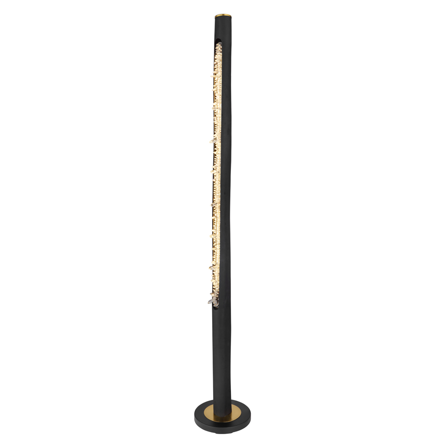 Lampadaire led Felicitas 15W en métal noir mat Lumière Jaune