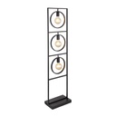 Lampadaire Markus 3 lampes en métal noir mat