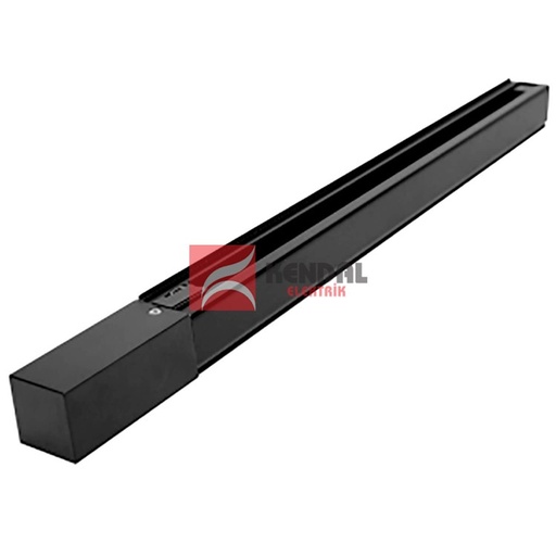 Profile piste monofaze en aluminium noir 1m