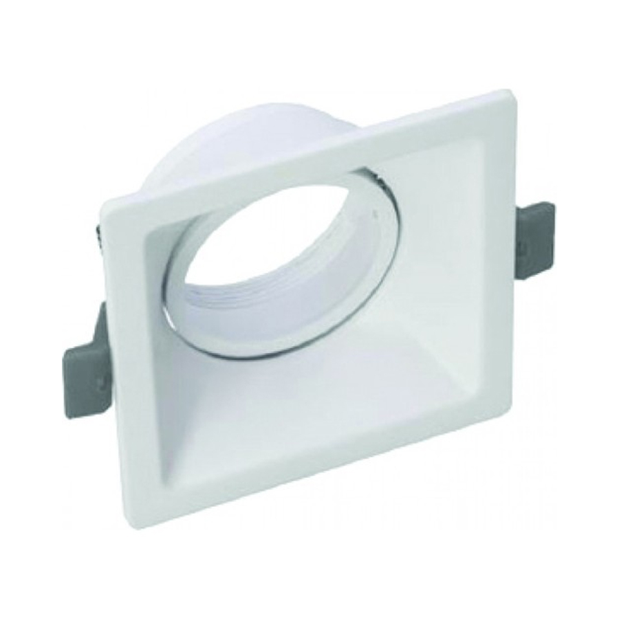 ENZO - Spot encastré orientable Gx5,3 / GU10 carré blanc 10x10cm