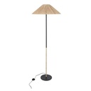 Lampadaire Playa en métal forme conique en raphia naturel