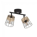 Spot/plafonnier Indah 2 lampes en métal noir
