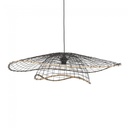 Suspension Lanka xxl forme feuille en métal filaire noir