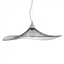 Suspension lizzie conique en métal filaire noir