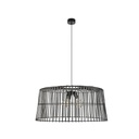 Suspension tambour thaya en métal noir et bambou noir